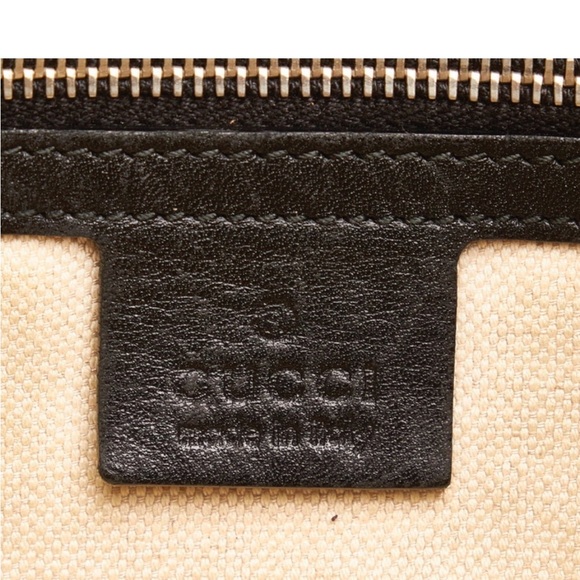 Gucci Interlocking G Shoulder Bag Black Leather - Picture 5 of 11